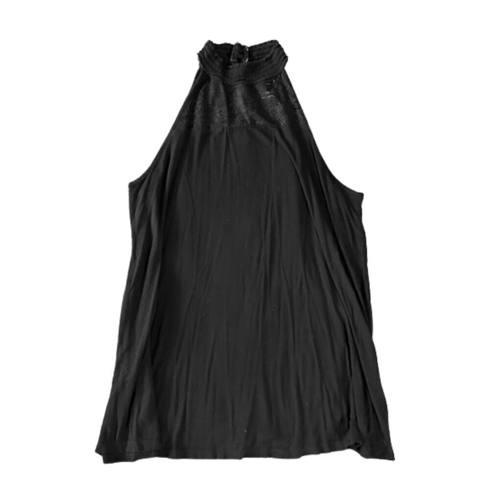 Torrid Super Soft Knit Black Halter Top High Neck Size 1